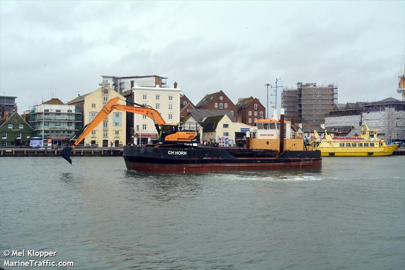 ch horn (Dredging or UW ops) - IMO , MMSI 235008641, Call Sign MFGG8 under the flag of United Kingdom (UK)