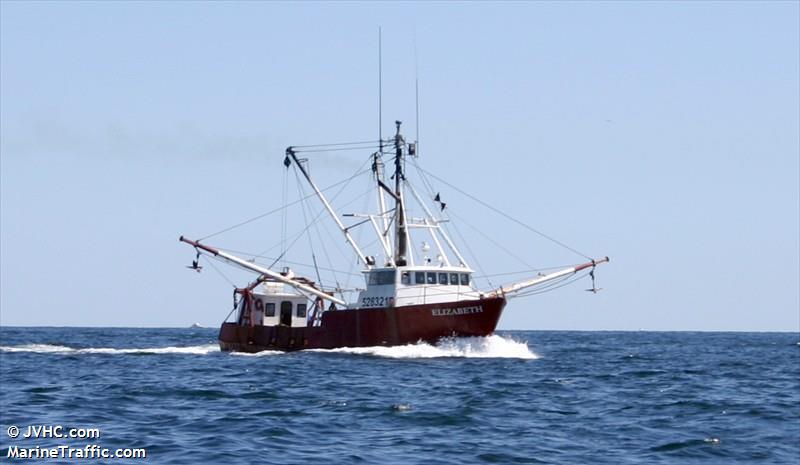 elizabeth (Fishing vessel) - IMO , MMSI 367409750, Call Sign WDA2113 under the flag of United States (USA)