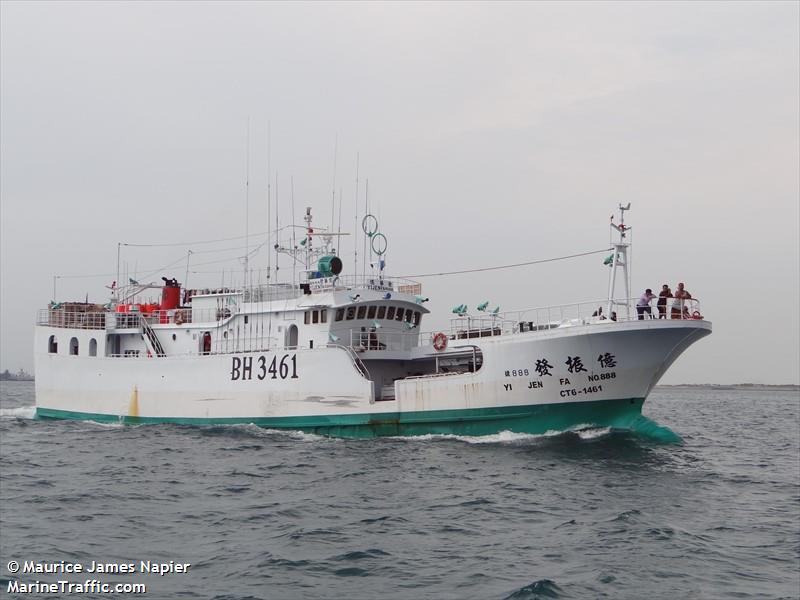 yi jen fa no.888 (Fishing vessel) - IMO , MMSI 416004881, Call Sign BH3461 under the flag of Taiwan