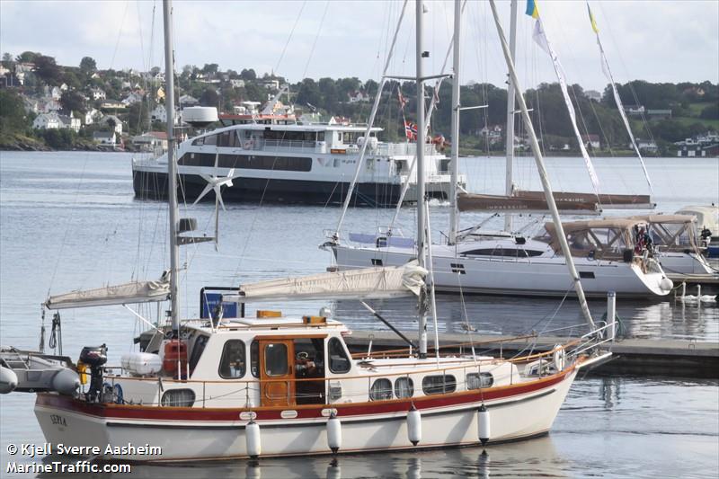 sepia (Sailing vessel) - IMO , MMSI 219024936, Call Sign XPA6833 under the flag of Denmark