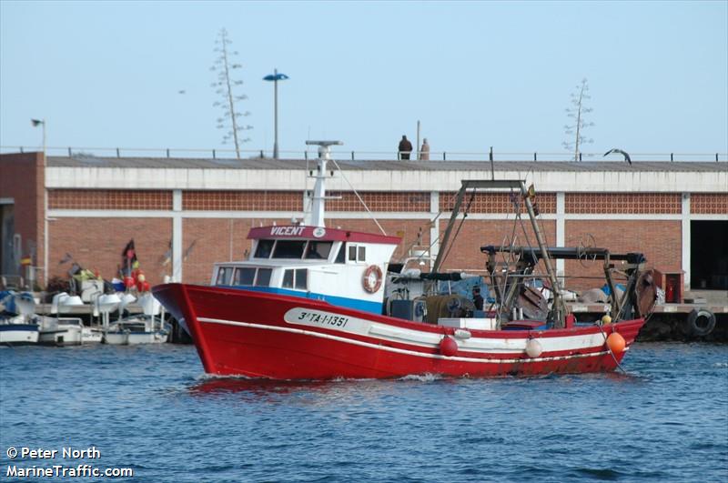vicent (Fishing vessel) - IMO , MMSI 224093590 under the flag of Spain