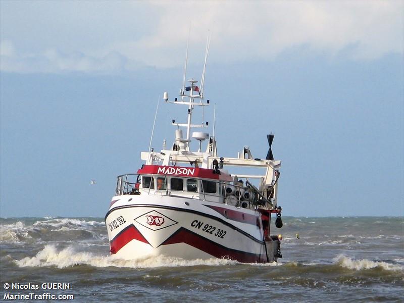 fv madison (Fishing vessel) - IMO , MMSI 227315150, Call Sign FGA3244 under the flag of France