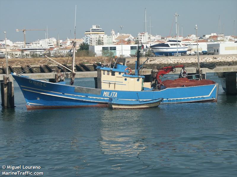 milita (Fishing vessel) - IMO , MMSI 263408560, Call Sign CUQI2 under the flag of Portugal