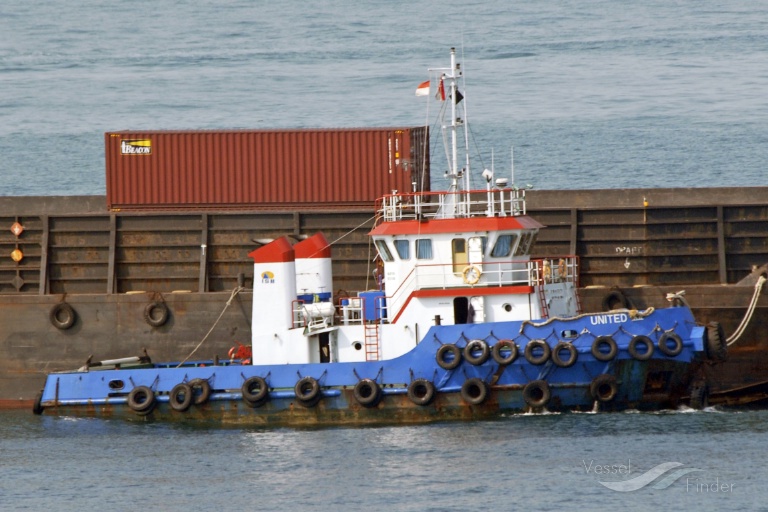 tb.united xii (Cargo ship) - IMO , MMSI 525005027 under the flag of Indonesia