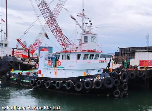 pollisum athena (Tug) - IMO 9252321, MMSI 563014970, Call Sign 9V6021 under the flag of Singapore